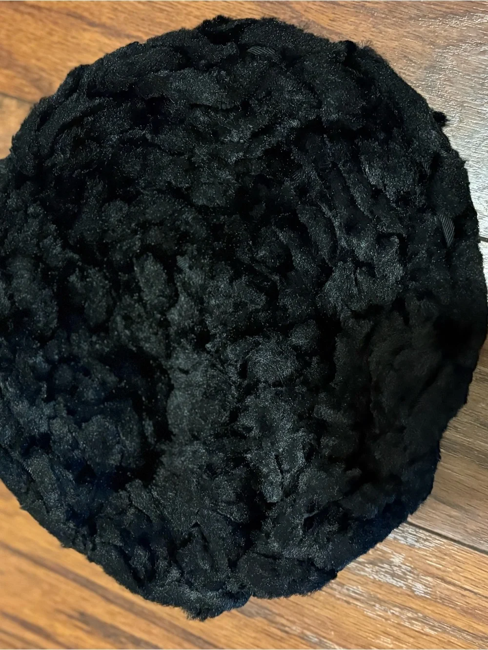 Vintage Black Textured Knit Beret - Picture 6 of 7